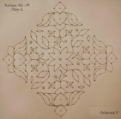 Sankranthi Muggulu Indian Rangoli Designs, Flowers Drawing Simple, Drawing Ideas Simple, Design Logo Ideas, Indian Rangoli Designs, Ideas For Flowers, Sankranthi Muggulu, Pattern Design Drawing, Very Easy Rangoli Designs