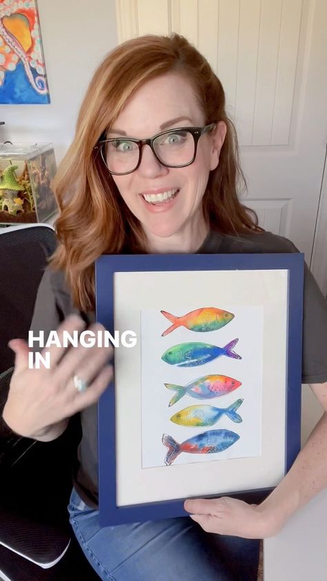 Andrea Nelson Art, Paintings Easy, Artsy Ideas, Watercolor Flowers Tutorial, Learn Watercolor, Watercolor Fish, Watercolor Tutorials, Watercolor Paintings For Beginners, Kid Art