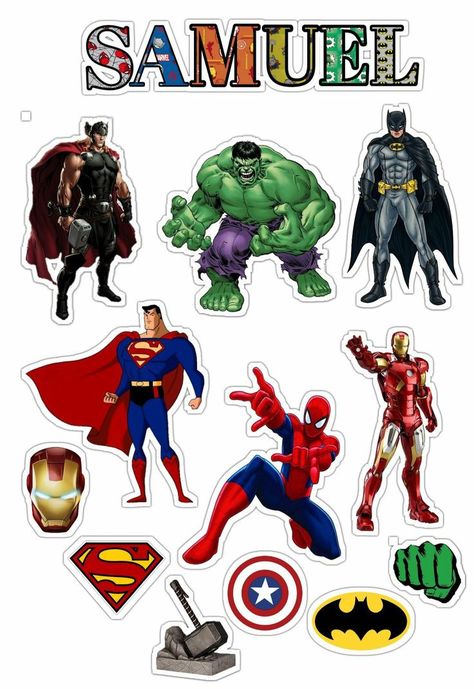 Marvel Cake Toppers Printable, Avengers Cake Toppers Printable, Marvel Birthday Cake, Avengers Cake Topper, Iron Man Photos, 5th Birthday Boys, Diy Cake Topper Birthday, Photo Cake Topper, Superhero Birthday Cake