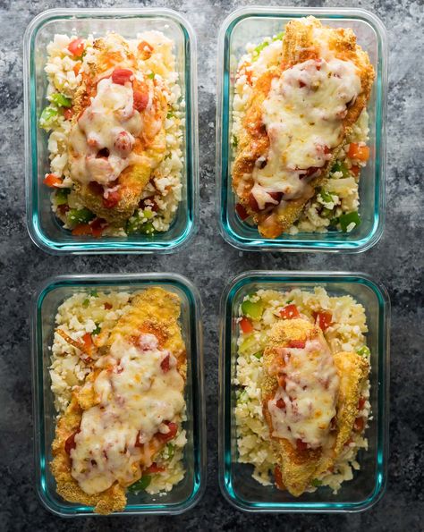 Low Carb Work Lunch, Chicken Cauliflower Rice Bowl, Cauliflower Rice Meal Prep, Rice Meal Prep, Chicken And Cauliflower Rice, Chicken And Cauliflower, Lunch Prep, Prep Meals, Prep Lunch