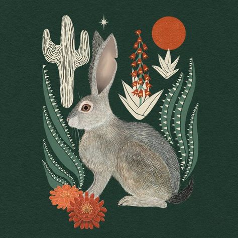 Jack Rabbit Tattoo, Coyote Illustration, American Desert, Rabbit Tattoos, Rabbit Illustration, Jack Rabbit, Studio Tour, Image Frame, This Guy