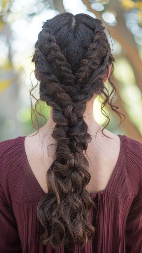 Pretty Braid Hairstyles For Long Hair, Complicated Braided Hairstyles, Battle Hairstyles, Fancy Braids For Long Hair, Intricate Braided Hairstyles, Got Braids, Flat Iron Curls Tutorial, Black Hair Braids, Kepang Dua