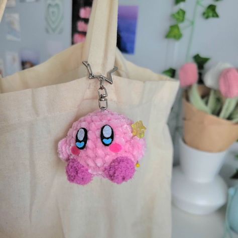 kirby keychain ☆ ₊˚˶• ༝💗 •˶ ☆‧₊˚ This kirby was soo quick to make ( minus the felt, that took me quite a bit hahah) and he was simple, but ugh I loveee how he came out!!🥹💗 I'm planning to make more for markets, he's j too cute. ☆ Pattern: @sweetbriecreations ☆ ☆ ☆ 💌 #crochet #amigurumi #kirby #crochetkirby #cutekeychains #crochetkeychains #amigurumikirby #kirbycrochet #cutekirby #aesthetic #kawaiicrochet #cutecrochet #crochetinspiration #yarn #crochetaddicts Kirby Amigurumi, Crochet Kirby, Kirby Keychain, Kawaii Crochet, Chanel Collection, Crochet Inspiration, Too Cute, Cute Crochet, Creative Crafts