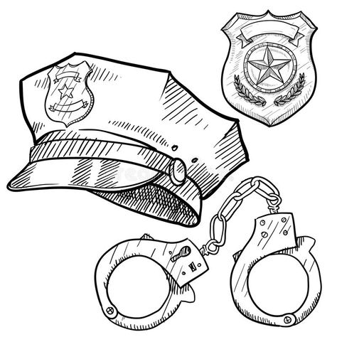 Police objects sketch. Doodle style policeman objects in vector format including #Sponsored , #Ad, #Paid, #sketch, #Police, #format, #Doodle Objects Sketch, Handcuffs Drawing, Police Art, Camping Coloring Pages, Dont Touch My Phone Wallpaper, Free Adult Coloring Pages, Doodle Style, Pokemon Coloring Pages, Coloring Pages For Boys