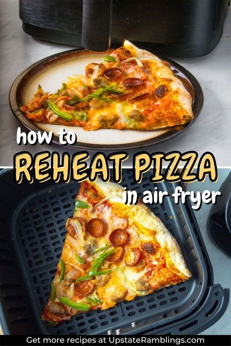 Reheat Pizza In Air Fryer, How To Reheat Pizza, Pizza In The Air Fryer, Reheat Pizza, Leftover Pizza, Caramel Icing, Best Air Fryers, Frozen Pizza, Air Fryer Recipes Easy