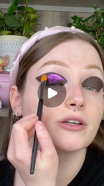 Breyonna on Instagram: "The duo chrome is INSANE!! 😩✨ should we try more shades?? 

@meltcosmetics duo chrome eyeshadow gel clockwork purple 

Graphic liner, new melt cosmetics, viral makeup, eyeshadow tutorial, liquid eyeshadow, glitter makeup, makeup trend, easy makeup, makeup tutorial 
#meltcosmetics #makeup #makeuptransformation #makeuptutorial #makeupvideos #makeupvideo #makeupchallenge #makeupcollection #undiscoveredmuas #undiscovered_muas #wakeupandmakeup #eyeshadow #eyemakeup #eyeshadowtutorial #eyemakeuptutorial #easymakeup #eyeliner #inssta_makeup #makeupreels #beautyreels #makeupobsessed #makeupartist #makeupoftheday #beautytips" Using Liquid Eyeshadow, Multichrome Eyeshadow Looks, Purple Eyeshadow Tutorial, Makeup Eyeshadow Tutorial, How To Make Eyeshadow, Purple Metallic Eye Makeup, Duo Chrome Eyeshadow, Chrome Eyeshadow, Purple Metallic Eyeshadow