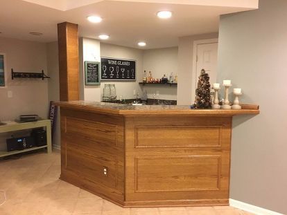 basement bar from outdated to updated, basement ideas, outdoor living Basement Furniture Ideas, Man Cave Basement Rustic, Basement Bar Plans, Basement Furniture, Basement Bar Designs, Man Cave Basement, Basement Windows, Brick Paneling, Apartment Makeover