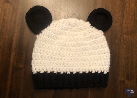 Handmade crochet panda beanie, available in sizes infant to adult. Fleece lining available #crochet #aesthetic #etsygifts #hat #fallfashion #fall Panda Beanie, Panda Hat, Beanie Bears, Crochet Beanies, Crochet Aesthetic, Crochet Panda, Bear Ears, Crochet Beanie, Panda Bear