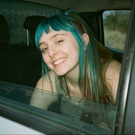 A Woman, Hair, Blue