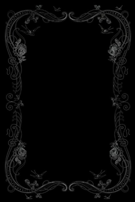 Black And Pastel Aesthetic, Romantic Goth Background, Alt Backgrounds Aesthetic, Gothic Romance Wallpaper, Witchy Border Design, Black Goth Background, Victorian Goth Wallpaper, Gothic Home Screen, Black Aesthetic Background For Edits