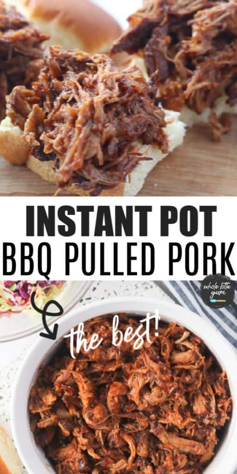 Instant Pot Pulled Pork - Whole Lotta Yum Pulled Pork Instant Pot Recipe, Instant Pot Pulled Pork Recipe, Pressure Cooker Pulled Pork, Instapot Recipes Chicken, Pressure Cooker Pork, Pulled Pork Recipe, Pork Rub, Instant Pot Pork, Pulled Pork Recipes