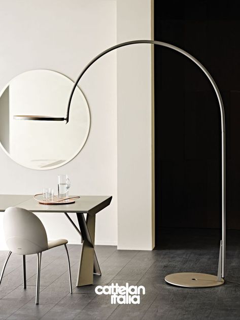 Loading Design, Kitchen Table Lighting, Novelty Floor Lamp, Table Lighting, Cattelan Italia, Arched Floor Lamp, Metal Arch, Floor Lamp Design, Sideboard Console