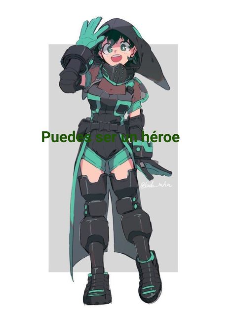 Female Deku Cosplay, Mha Hero Costumes Ideas, Female Deku, Fem Deku, Deku Cosplay, Mha Fanart, Hero Clothes, Female Hero, Gacha Ideas