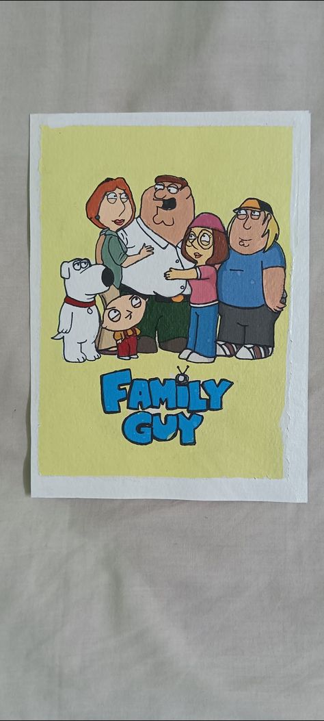 Family Guy Painting Canvases, Family Guy Painting, Guy Painting, Guy Illustration, Painting Canvases, Easy Canvas, Easy Canvas Art, Diy Canvas Art Painting, Small Canvas