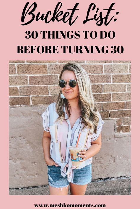 Inspiration to add to your bucket list! Have you ever thought about all the things you want to do before your turn 30? Check out this 30 things to do before 30 bucket list of ideas to try out before your 30th birthday #bucketlist #millenial #30before30 #before30 #bucketlistideas #fashionblogger #travelblogger 30th Birthday Bucket List, What To Do For Your 30th Birthday, 30 Before 30 List Ideas, 30 Before 30 Bucket List, Things To Do Before 30, 30 Things To Do Before 30, 30 Before 30 List, 30 Bucket List, 30 Before 30