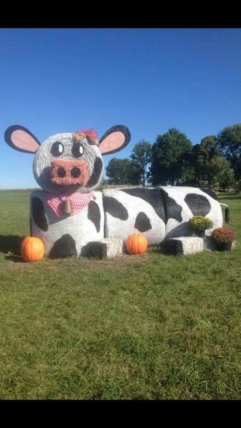 Hay Bale Decorating Ideas, Decorated Hay Bales, Hay Bale Fall Decor, Hay Bale Fall, Hay Bale Decor, Painted Hay Bales, Hay Bale Decorations, Hay Bale Ideas, Hay Bale Art