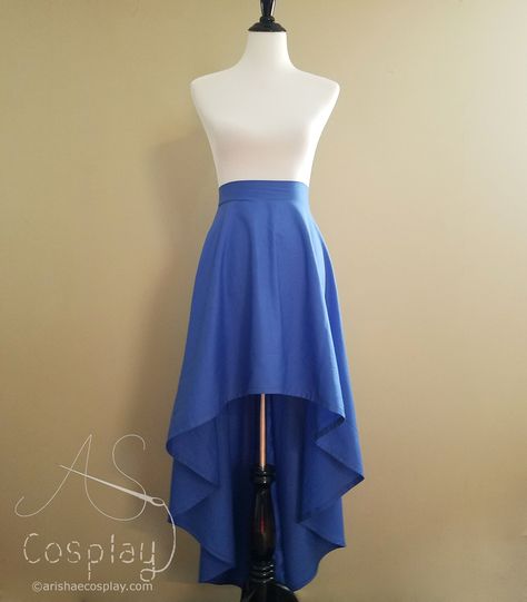 "High Low Skirt Available in Any Size and Any Color - Swallowtail Maxi Skirt - Hi-Lo Skirt This high low skirt is short in the front and long maxi length in the back.  It drapes beautifully and flows elegantly as you move and walk around in this skirt.  It is shown in these photos in colors 'lapis blue' , 'ruby red', and 'prussian' but the skirt is also available in any color of your choice.   Each skirt is custom made for your height and waist measurement. The skirt is ankle length in the back Hi Lo Skirt Pattern, Skirt Short In Front Long In Back, Diy High Low Skirt, Front Short Back Long Dress, Low High Skirt, Circle Skirt Pattern Diy, Short Front Long Back Skirt, Short Skirt Pattern, High Low Skirt Pattern