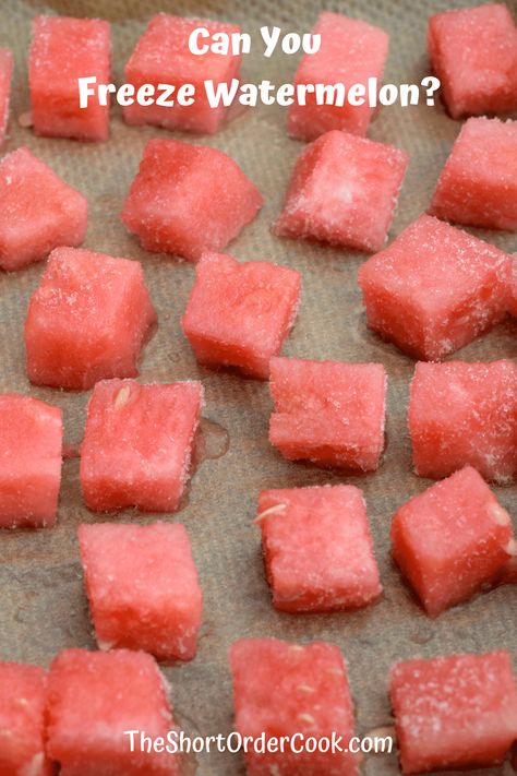 Can You Freeze Watermelon, Freeze Watermelon, Freezing Watermelon, Watermelon Popsicles, Frozen Watermelon, Healthy Lunch Meal Prep, Cut Watermelon, Recipes Summer, Fresh Watermelon