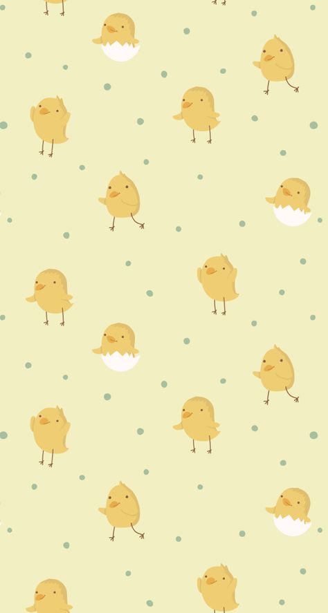 Wallpaper Easter, Chat Wallpaper, Chicken Wallpaper, Cute Chicken, Cute Blue Wallpaper, Iphone Wallpaper Kawaii, Bunny Wallpaper, Wallpaper Doodle, Simple Iphone Wallpaper