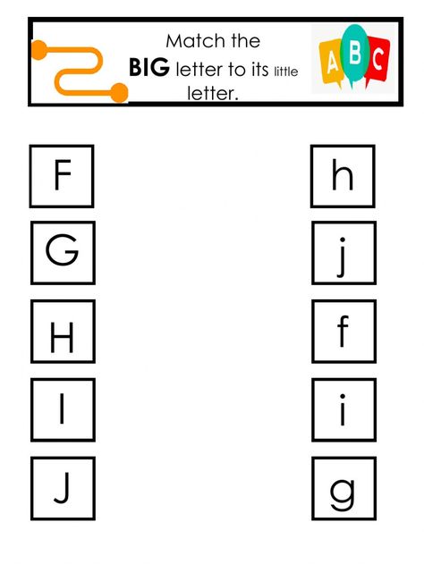 BIG to little letter match 2 - Interactive worksheet Letter Matching Preschool, Printable Abc Letters, Letter Matching Worksheet, Capital Letters Worksheet, Letter Worksheets Kindergarten, Free Handwriting Worksheets, Letter Matching Game, Alphabet Letters To Print, Alphabet Letter Matching