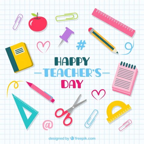 Happy Teachers Day Card, Cartoon Chef, Greeting Cards Quotes, World Teacher Day, Education Banner, Print Design Template, Teachers Day Card, World Teachers, Happy Teachers Day