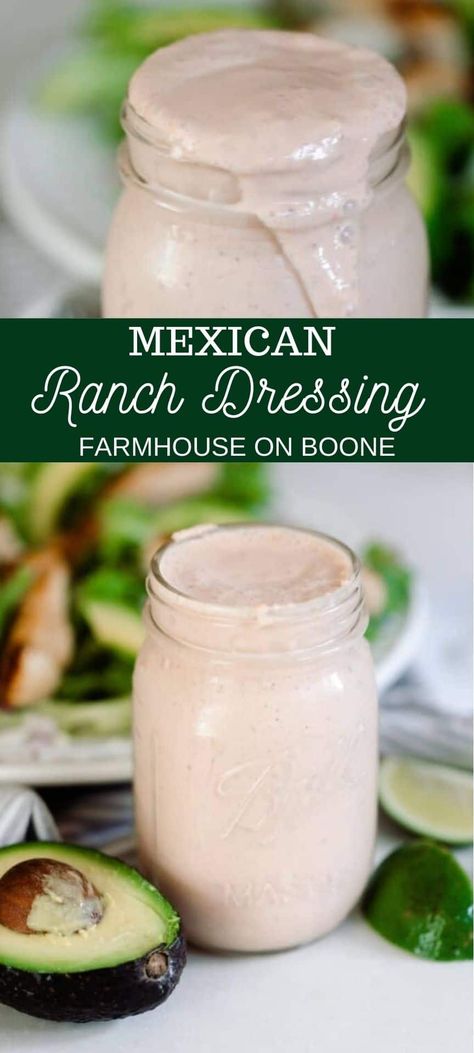 Taco Dressing Recipe, Mexi Ranch Dressing, Mexican Ranch Dressing, Taco Ranch Dressing, Mexican Salad Dressings, House Dressing Recipe, Salsa Ranch Dressing, Mexican Ranch, Taco Salad Dressing