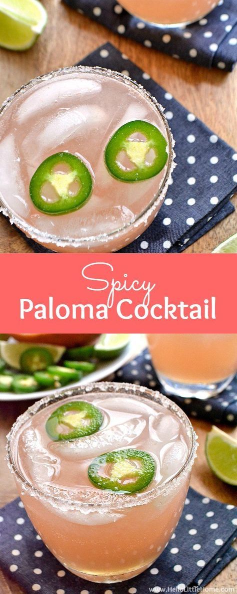 Spicy Paloma, Drinks Tequila, Easy Mixed Drinks, Paloma Recipe, Spicy Drinks, Paloma Cocktail, Spicy Cocktail, Tequila Cocktail, Party Drinks Alcohol