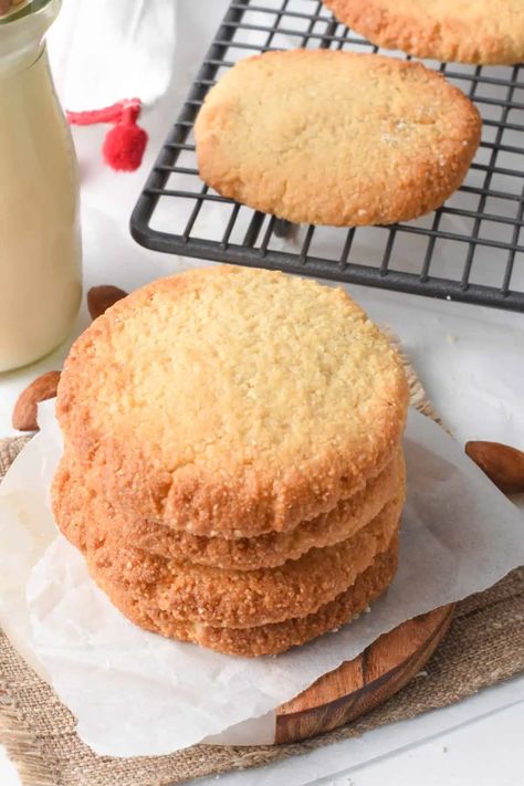 These 2-ingredient Cookies are healthy almond flour cookies crispy on the edges, chewy in the middle and the most simple cookies you'll ever make ! Plus, these almond cookies are  also egg-free, dairy-free, gluten-free and vegan approved! Healthy Almond Flour Cookies, Conscious Plant Kitchen, 2 Ingredient Cookies, Healthy Sugar Cookies, Almond Flour Recipes Cookies, Vegan Gluten Free Cookies, Egg Free Cookies, Almond Meal Cookies, Thumbprint Cookies Recipe