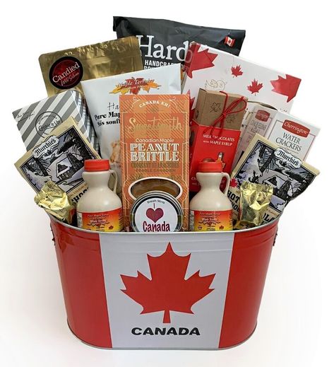 10 Reasons Canadian Gift Baskets Make the Perfect Gift – Nedufy Canada Gift Basket, Guest Gift Basket, Gourmet Food Basket, Welcome Gift Basket, Canada Day Crafts, Canadian Gifts, Canada Holiday, Budget Friendly Gift, Basket Uses