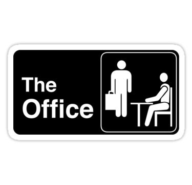 "The Office TV Show Logo" Stickers by Chris Jackson | Redbubble Tv Show Logo, Chalkboard Wall Bedroom, 21st Birthday Ideas, Tv Show Logos, The Office Stickers, The Office Tv Show, Show Logo, The Office Show, Office Tv Show