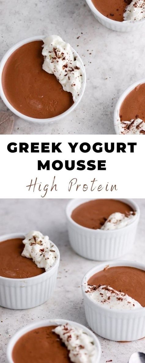 Greek Yogurt Mousse, Healthy Mousse, Greek Yogurt Chocolate Mousse, Yogurt Chocolate Mousse, Almond Mousse, Mouse Recipes, Greek Yogurt Chocolate, Greek Yogurt Dessert, Yogurt Mousse