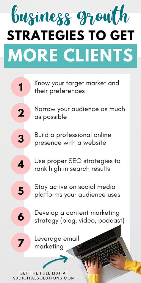 Discover how to get more clients in your business by leveraging digital marketing and strategic planning. Immerse yourself in small business marketing tips and business planning strategies that work! Get the best marketing plan, SEO marketing ideas, business marketing, and business growth strategies at sjdigitalsolutions.com Small Business Marketing Plan, Planning Strategies, Get More Clients, Get Clients, Small Business Strategy, Business Marketing Plan, Business Growth Strategies, Financial Advisor, More Clients