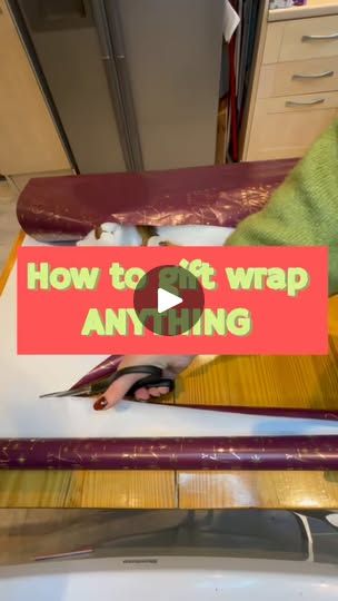 Wrap Awkward Gifts, Gift Wrapping Techniques, Creative Gift Wrapping, Present Wrapping, Big Gifts, The Fold, Top Down, Christmas Gift Wrapping, Be Honest