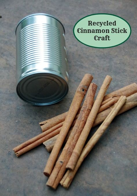 Recycled Crafts: A Cinnamon Stick Centerpiece Cinnamon Stick Crafts Christmas, Dyi Flower, Vase Upcycle, Stick Centerpieces, Easy Dyi, Easy Recycled Crafts, Amazing Crafts, Fall Tablescapes, Tin Cans