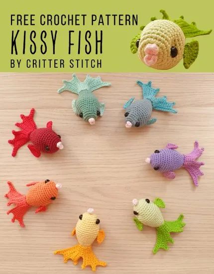 Other Amigurumi Archives • Free Crochet Patterns Crochet Fish Patterns, Crochet Fish, Crochet Toys Free, Crochet Keychain Pattern, Fish Pattern, Crochet Animals Free Patterns, Crochet Amigurumi Free, Fish Patterns, Crochet Animal Patterns