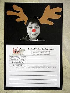 Persuasive writing - Santa's reindeer job application - love the picture idea!! I did it with a different writing and the pictures turned out SO cute!! Teaching Holidays, Santa's Reindeer, Christmas Writing, Christmas Teaching, Holiday Classroom, Holiday Lessons, Persuasive Writing, Christmas School, Christmas Classroom