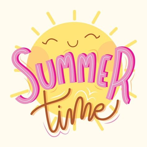 Summer Word Art, Summer Fonts, Summer Lettering, Summer Text, Summer Typography, Sun Vector, Summer Font, Summer Sale Banner, Email Marketing Design Inspiration