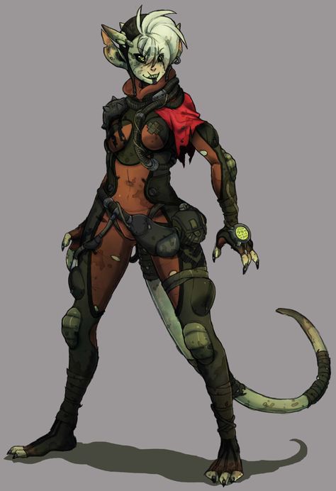 ArtStation - Alien Rat Goblin, Jarrett Moore Sci Fi Kobold, Alien Art Design, Alien Design Art, Alien Species Design, Cyberpunk Goblin, Alien Female Character Design, Alien Races Character Design, Female Alien Character Design, Female Alien Art