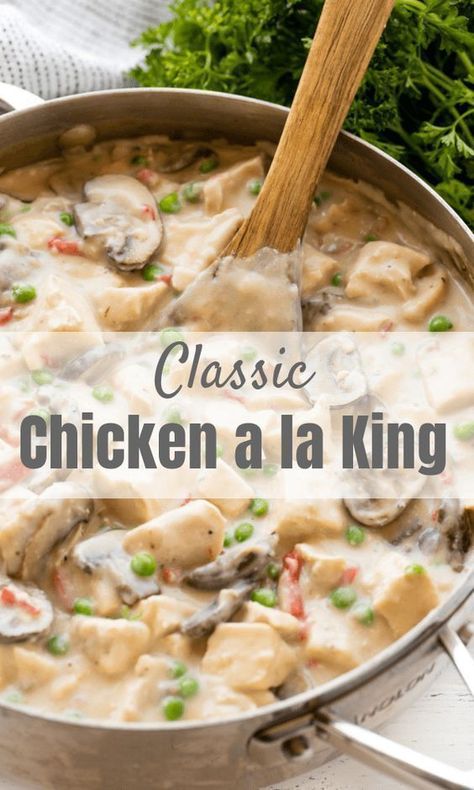 Quiche Chorizo, Chicken A La King Recipes, Chicken A La King, Diner Recept, Chicken Main Dishes, Best Comfort Food, Chicken Dishes Recipes, Made From Scratch, Recipe For Mom