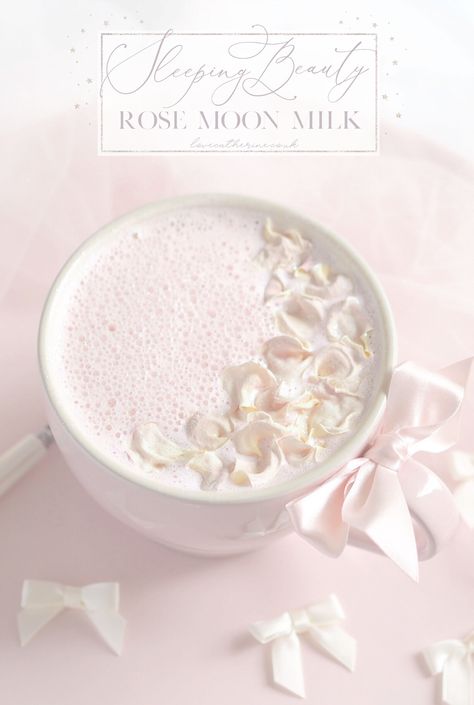 Moon Milk Recipe, Wallpers Pink, Moon Milk, Tart Cherry Juice, Pink Food Coloring, Seasonal Treats, Milk Foam, Pink Foods, Dried Rose Petals