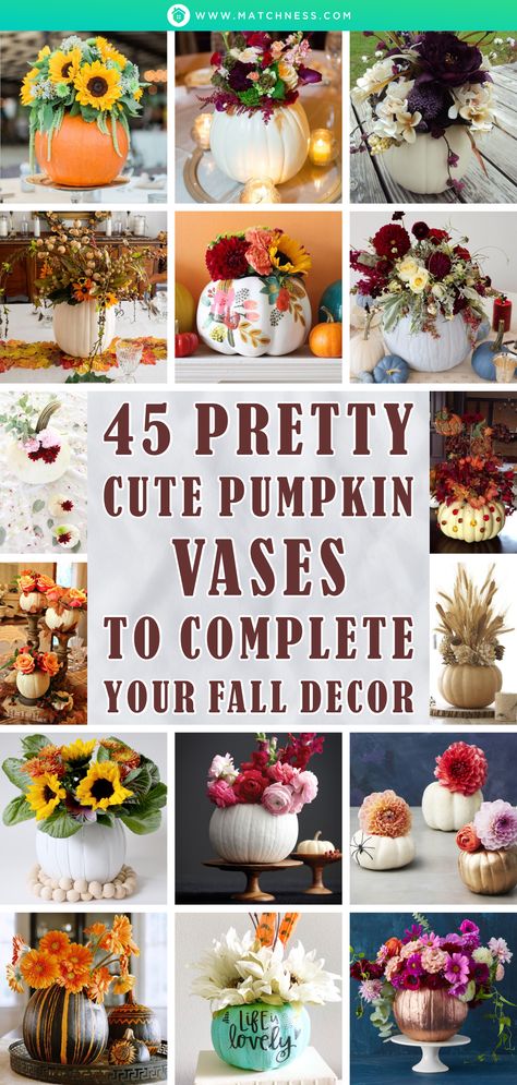 Well, yes! If you want to create a fall decoration, then, there’s nothing better than providing pumpkins to your home. Of course, that will be really varied, but here, we are going to concern about the pumpkin as a vase. It will be awesome since the pumpkin will be used to put beautiful flowers to complete your home decoration beauty. #pumpkinvase #decorativevase #falldecoration Pumpkin Vases With Flowers, Pumpkin Decorating With Flowers, Pumpkin Vase With Flowers, Decorating Small Pumpkins, Pumpkin Vase Centerpiece, Pumpkin Flower Arrangements, Decorated Pumpkins, Pumpkin Vase, Fake Pumpkins