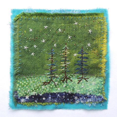 Hand Stories, Boro Stitching, Fabric Postcards, Sashiko Embroidery, Textile Fiber Art, Slow Stitching, Hand Embroidery Stitches, Sewing Art, Stitching Art