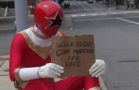 You can tell the kicks and punches are fake ._. Power Rangers Funny, Power Rangers Memes, Monster Food, Go Go Power Rangers, Demotivational Posters, Giant Monsters, Power Ranger, A Train, Power Rangers