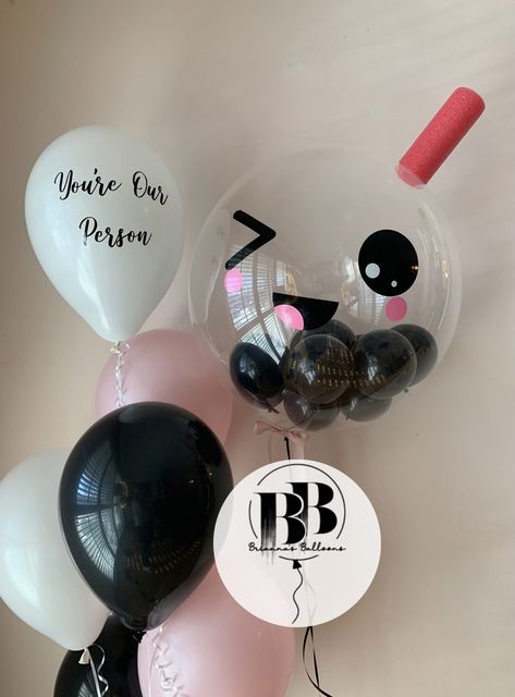 Custom anime boba bubble tea custom balloon Toronto Boba Bubble Tea, Custom Balloons, Helium Balloons, Bubble Tea, All Pictures, Balloons, Bubbles, Tea, Anime