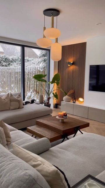 Ruang Tamu Outdoor, Open Concept Living Room, Apartment Living Room Design, التصميم الخارجي للمنزل, Apartment Decor Inspiration, Home Design Living Room, Hus Inspiration, Ideas Living Room, Decor Home Living Room