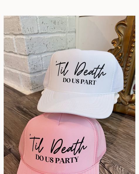 📣 Brides and Bridesmaids 💖 You NEED these trucker hats for your bachelorette trip 🎉👯‍♀️🪩☀️🍾 ✨ Like or comment and I will DM you the link 🛍️🔗 https://kenzkustomz.com/?ref=ChicTrends 🏷️ Use code ChicTrends for 10%off #kenzkustomz #kenzkustomzambassador #truckerhat #bride #bridetobe #bridesquad #bridesmaids #beidesmaidgift #bachelorette #bachelorparty #bacheloretteweekend #bachelorettepartyideas #tildeathdouspart #inmybrideera #inmybridesmaidsera #wifey #bridesmaid Bridal Party Hats, Bachelorette Hats, Pink Bachelorette, Cowgirl Bachelorette, Bachelorette Party Beach, Bride Shower, Bachelorette Trip, Party Bachelorette, Wedding 2024