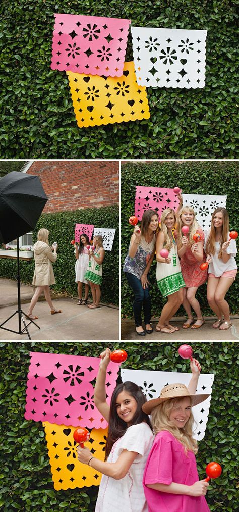 DIY Jumbo Papel Picado for a Cinco de Mayo fiesta | photo by Melanie Grizzel for Camille Styles Cinco De Mayo Party Ideas, Mexican Babies, Fiesta Bridal Shower, Fiesta Wedding, Mexican Party Theme, Taco Party, Fiesta Theme, Fiesta Birthday, Fiesta Baby Shower