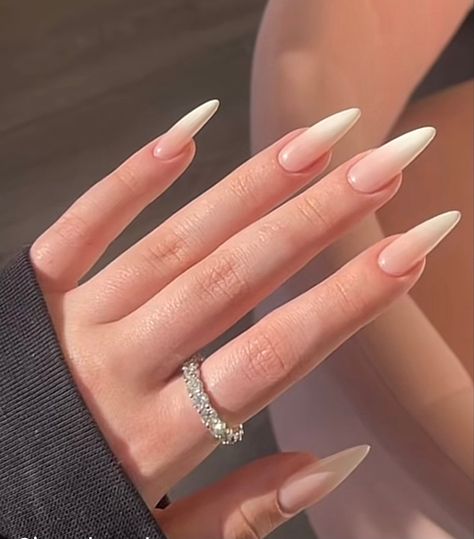 Sharp Nails, Nails Classy, Milky Nails, Long Acrylic Nail Designs, Classy Acrylic Nails, Almond Acrylic Nails, Soft Nails, Unique Acrylic Nails, Pink Acrylic Nails