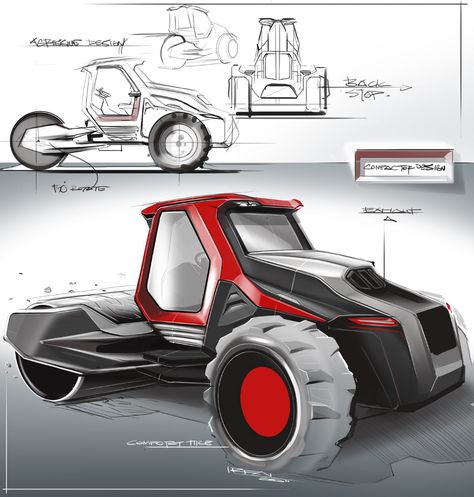 Concept Construction Vehicle, Utv Concept Design, Cat Construction, Concept Sketches, Stadium Design, Drift Trike, Concept Motorcycles, Industrial Design Furniture, Wacom Cintiq