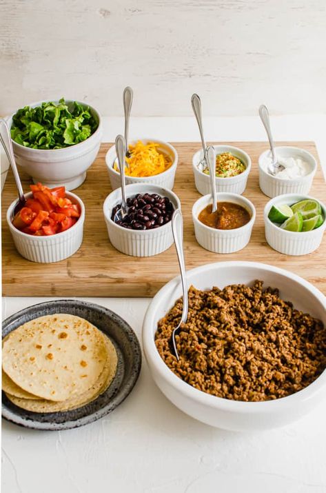 Taco Bar Recipes, Taco Seasoning Ingredients, Thriving Home, Healthy Freezer Meals, Cilantro Lime Chicken, Taco Bar, Taco Stuffed Shells, Taco Night, Homemade Tacos